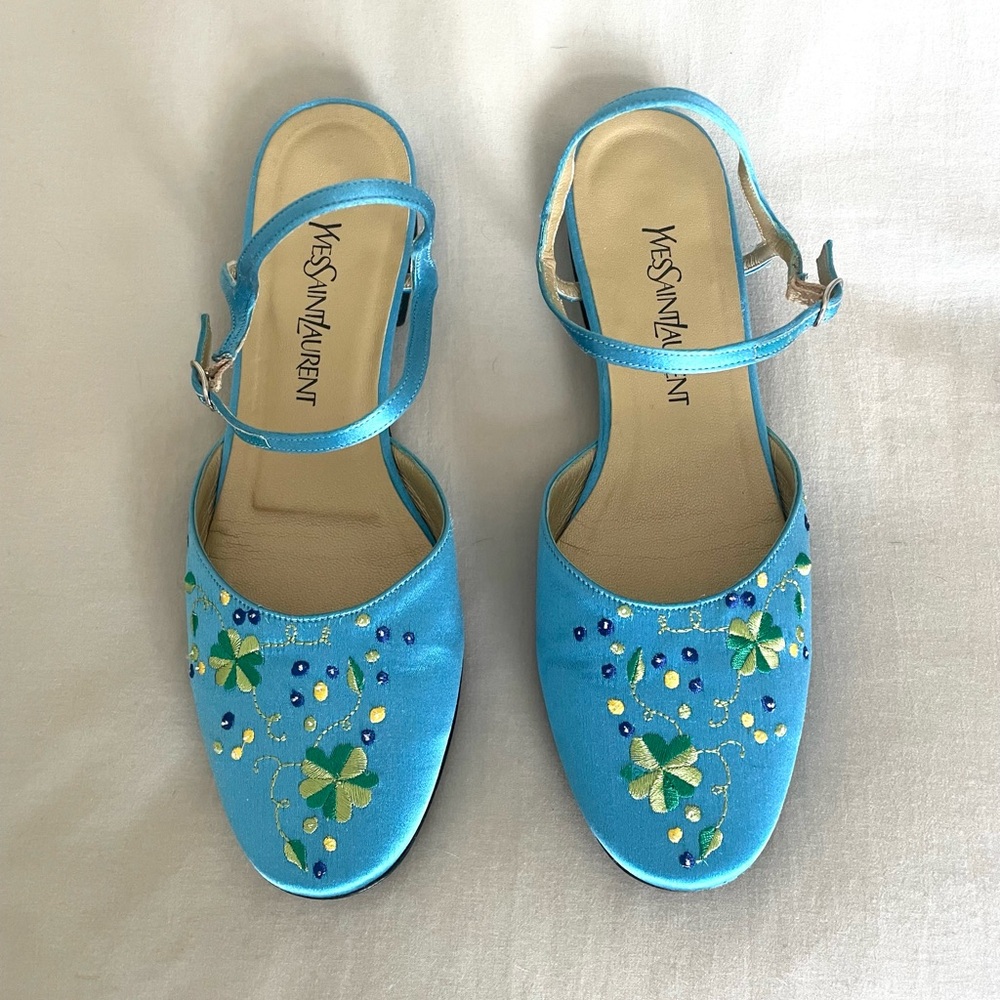 Yves Saint Laurent Embroidered Sandals